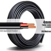 TWIN CORE WIRE 4mm 30M Meter 2 CORE AUTOMOTIVE MARINE ELECTRICAL CABLE