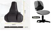 Fellowes 8037601 Professional Series Back & Lumbar Support Chair Cushion Black