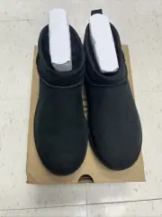 UGG Classic Ultra Mini II Women's Sheepskin Ankle Boots - Black, Size 6...
