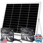 pqins 5 Inch Solar Powered Fan, Solar Exhaust Intake Fan Kit, IPX7 Waterproof
