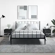 Bedroom Table Bedside Tables 2 pcs Black 40x42x45 cm Engineered Wood