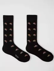 NWT $35 Paul Smith Men's embroidered Bike Bicycle socks. Made in Italy.