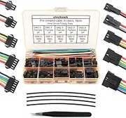 SM 2.5mm Connectors Male Female Plugs Sockets with 22AWG Pre-Crimped Silicone Cables Wire Compatible with JST SM Connectors 2.5mm 2.54mm Pitch 2 3 4 5 6 Pin Housing Kit