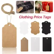 100pcs Blank Paper Price TAG String Swing Wedding String Gift Card Price Cards