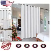 Light-Blocking Extra Long Greyish White Drapes - 8.3ft x 11ft for Home & Office