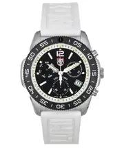 Luminox Pacific Diver Swiss Made Chronograph White Rubber Strap Black Dial Swiss Quartz Diver's XS.3141 200M Men's Watch