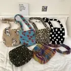 Plush Shoulder Bag Leopard print Crossbody Bag Fashion Bucket Bag