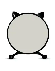 [SOGA] Makeup Bedroom Table Cat Ear Mirror LED Light 30cm in Black
