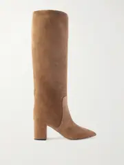 [Paris Texas] Paris Texas - Anja Suede Knee Boots - Tan - IT42 IT 42 Brown