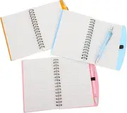 KAILIKETIY 3 Sets Pastel Spiral Notebooks Small Pocket Notebooks for Work School with Convenient Spiral Binding for Writing Plans Notes Stylish Colors