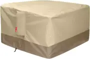 Gas Fire Pit Cover Square - 600D Heavy Duty Patio 36”L x 36”W x 24”H Beige