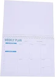 NOLITOY Weekly Planner Notebook Daily Planner Portable Notebook for Students Smooth Paper Metal Material