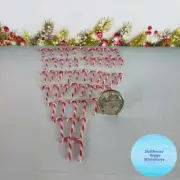 50 Miniature Christmas Candy Canes Dollhouse Diggs 1:12 Scale Artisan Made Mini