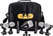 CAD Audio Stage7 7 Piece Drum Mic Pack - Includes Kick Mic, Snare Mic, 3 Tom Mics and 2 Overhead Condenser Mics, Black