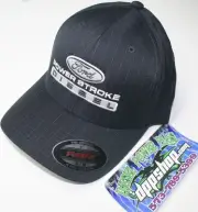 S/M Grey FLEXFIT FITTED ford powerstroke trucker ball cap hat diesel flex fit