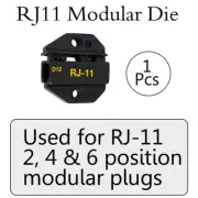 1pcs RJ11 / 4P6C / 6P6C MODULAR DIE CRIMP D12 1PK3003
