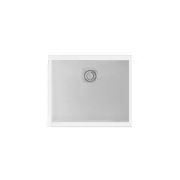 Enigma N100S Granite Kitchen Sink - 530 x 460mm Single Bowl - White - Top/Under Mount