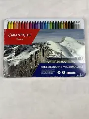 Caran D'ache Neocolor II Watersoluble Wax Pastels, Set of 40 NEW Sealed