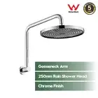 10 inch Rain Shower Head Set Gooseneck Shower Arm Chrome Round Bathroom new