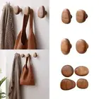 Wood Wall Mounted Coat Hook Wall Hook Coat Rack Modern Art Storage Hanger Wooden