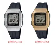 Casio Casio Men's Classic F201WAM-7A (Silver) & F201WAM-9A (Gold) Digital Watch