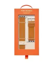 New Tory Burch McGraw Camelo Brown Leather 38 40 41 mm Apple Watch Band TBS0100E
