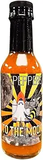 PexPeppers To The Moon Habanero & Spiced Ghost Pepper Hot Sauce 148ml, Medium-High Heat, Perfect for Tacos and Pizzas