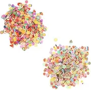 FOYTOKI 4000Pcs Kawaii Nail Charms for Fruit and Cake Manicure Premium Polymer Beads for DIY Nail Art Jewelry Making and Creative Projects Mixed Style