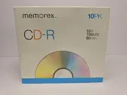 Memorex CD-R 52X 700 MB 80 Minutes 10 Pack Sealed New