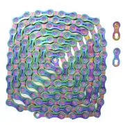 YBN 11 Speed Chain 126 Link w/ Power Lock for Shimano Sram Campagnolo , RainBow