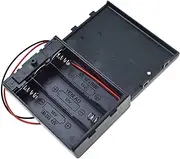 Reland Sun 5pcs 4/3/2/1x 18650 AA AAA Battery Storage Box Case DIY 1 2 3 4 Slot Way Batteries Clip Holder Container With Wire Lead Pin (AA?X3 slot with cover)