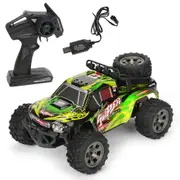 Charging Remote Control Car 2.4g Wireless Remote Control Four-way Cross-country Climbing Car 1:18 Car Model Gray Blue
