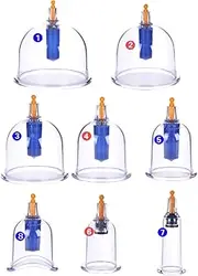 Vacuum Plastic Cup 8 Sizes Large Bulk Tank Care Tool Cupping Massage Health Cupping Device for Cellulite Reduction