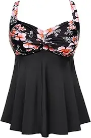 [Aqua Eve] Plus Tankini Tops for Women Only Swimwear Top Bathing Suits Flowy Swimsuit Top