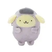 JAPAN Sanrio Pompompurin Dog Gray Plush Key Coin Pouch Bag Purse Mascot Yo-Kai