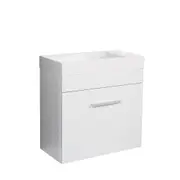 500*250mm Bathroom Vanity Mini MDF Matt White Freestanding/Wall Hung With Ceramic Top