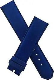 [Watch Strap World] Watchstrapworld TH-F122-06-0629PN - 22 mm Blue suede pin buckle watch band with blue stitching to fit TAG Heuer Formula 1 watches listed below