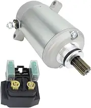 Starter & Relay Compatible With 2000-2012 Yamaha Compatible With Big Bear 400| Compatible With Wolverine 350 1995, 4KB-81890-00-00 18758 410-54019 SMU0066 57-2689