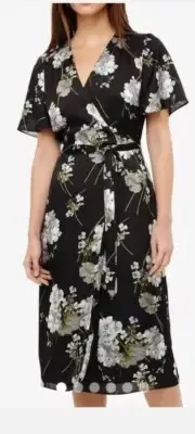 Phase Eight Tasha Floral Wrap Dress Size UK10