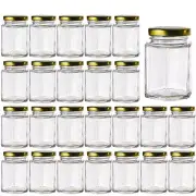 Glass Jars With Lids, 4 OZ Mason Jars Spice Jars Honey Jars Hexagon Jars for ...