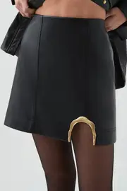 Illusion Hardware Mini Skirt