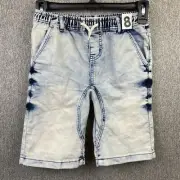 Cotton On Kids Jonny Jogger Shorts Acid Wash Drawstring Elastic Waist Kids Sz 8