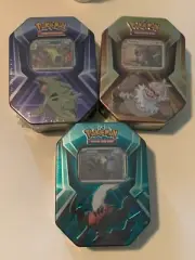 Pokemon TRIPLE WHAMMY 3 Tin set Darkrai Slaking Tyranitar NEW SEALED