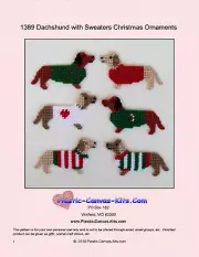 Dachshunds in Sweaters Christmas Ornaments-Dogs-Plastic Canvas Pattern or Kit