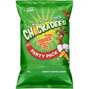 Chickadees Chicken Flavoured Chips Snacks Party Pack 190g