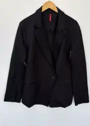 Spanx Jacket 1X NWT Black Perfect Asymmetrical Tailored Blazer Ponte Knit NEW