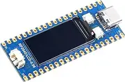 RP2040 MCU Board with 0.96inch IPS LCD, Pico-Like MCU Board Based on Raspberry Pi RP2040, Dual-Core Arm Cortex M0+ Processor,Support C/C++, MicroPython, Onboard Display, Recharge/Discharge Header
