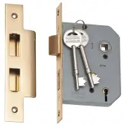 New 5 Lever Mortice Lock, 57mm Backset