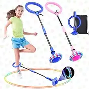 Children's Flashing Jump Ring, Swing Wheel with Light Wheel, Flashing Rocking Ball Sports Toy, Foldable Flash Jumping Ball Children, Jumping Ball for Children, Flashing Jump Ball, Skip Ball Children,