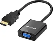 HDMI to VGA, Uni-Directional Gold-Plated HDMI to VGA Adapter (Male to Female) for Computer, Desktop, Laptop, PC, Monitor, Projector, HDTV, Chromebook, Raspberry Pi, Roku, Xbox and More - Black